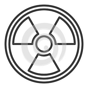 Radiation or Renewable Nuclear Energy vector thin line icon or symbol