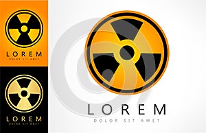 Radiation Round logo vector