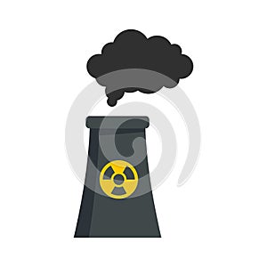 Radiation smoking plant icon flat isolated vector