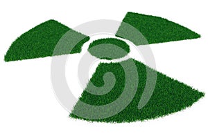 Radiation symbol from grass