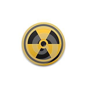 Radiation symbol. Radiation warning icon. Vector illustration