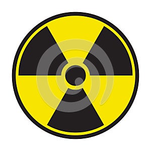 Radiation symbol. Radioactivity alert sign.