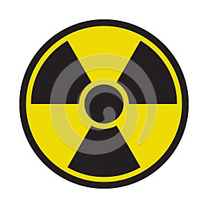 Radiation symbol. Radioactivity alert sign. photo