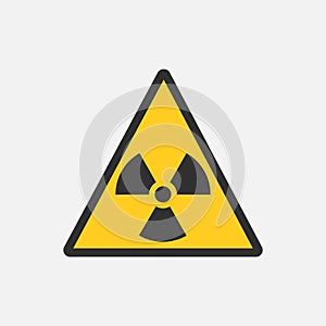 Radiation symbol. Radiation warning icon. Vector illustration