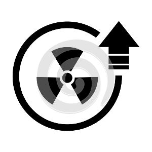 Radiation toxic symbol isolated on white background. Flat warning sign