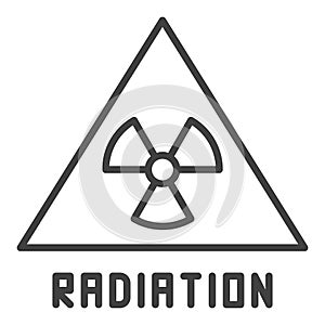 Radiation Triangle vector Radiation Warning linear icon or symbol