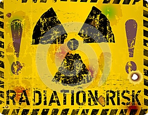 Radiation warning sign, vector illustration