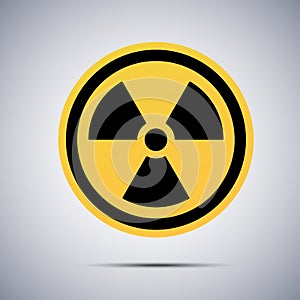 Radiation warning symbol. nuclear alert sign icon