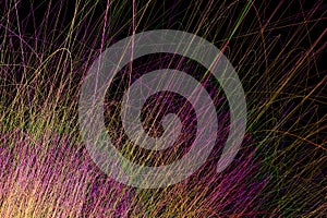 Radiative and glowing lines with gradient lines, 3d rendering