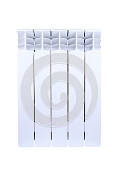 Radiator battery on white background