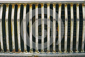 Radiator grille of retro car