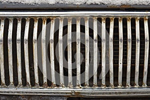 Radiator grille of retro car