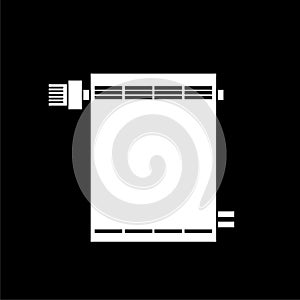 Radiator icon isolated on dark background