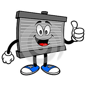 Radiator Mascot with Thumbs Up