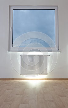 Radiator in unfurnished room