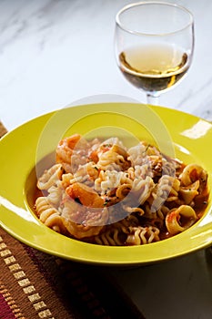 Radiatori Pasta Sherry Sauce