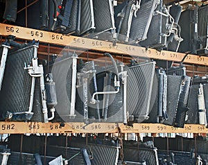 Radiators and AC Condensers At a Junkyard photo