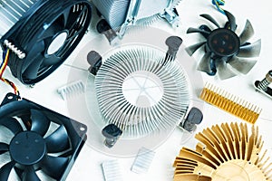 Radiators and fans for computer