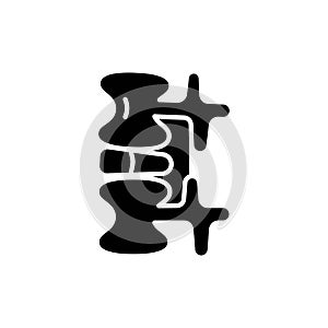 Radiculopathy radicular syndrome line icon. Isolated vector element.