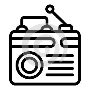 Radio actualization icon, outline style photo
