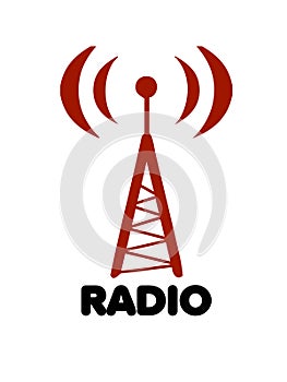 Radio antenna logo stylized vector