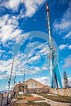 Radio antenna on the mountain Srd at Dubrovnik