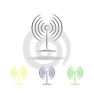 radio antenna multicolored icons. Element of electrical devices multicolored icons. Signs, symbols collection icon can be used for