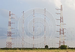 Radio antennas network