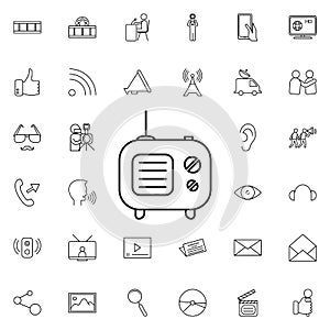 Radio apparatus nolan icon. Elements of media, press set. Simple icon for websites, web design, mobile app, info graphics