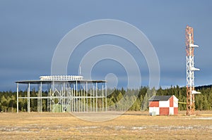 Radio beacon VOR and ILS glideslope ground station