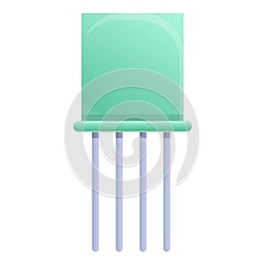 Radio capacitor icon, cartoon style