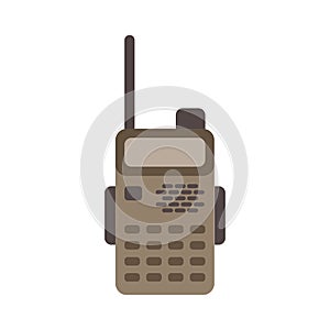 Radio communicator, vector flat paintball or airsoft icon