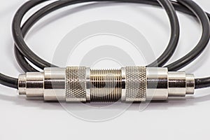 Radio connector on white