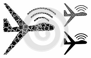 Radio control uav Mosaic Icon of Bumpy Parts