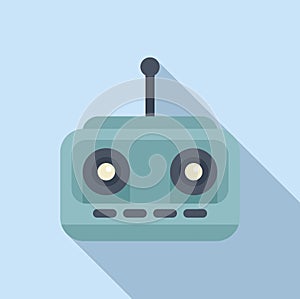 Radio drone remote control icon flat vector. Digital tech
