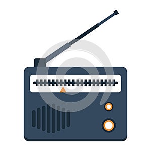 Radio flat icon, fm and communication