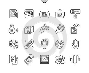 Radio-frequency identification and RFID chip.