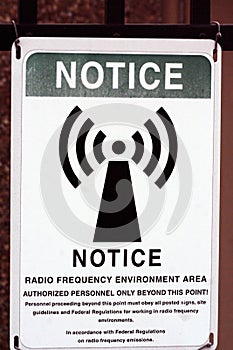 Radio Frequency Notice photo