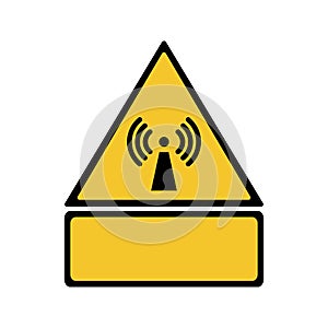 Radio frequency radiation sign vector design photo