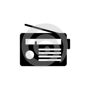 Radio icon flat  template design trendy