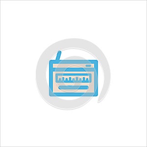 Radio icon flat vector logo design trendy