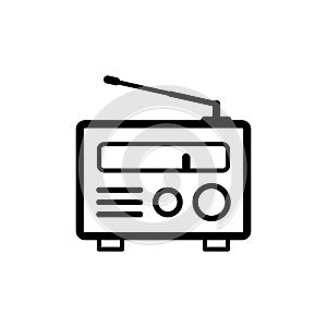 Radio icon flat vector template design trendy