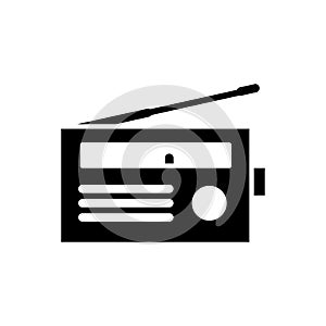 Radio icon flat vector template design trendy