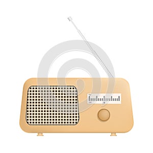 Radio icon, realistic style