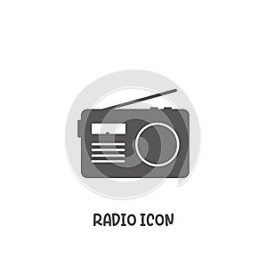 Radio icon simple flat style vector illustration