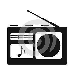 Radio icon, simple style