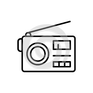 Radio icon vector. Radio wave illustration sign. Music symbol or logo.