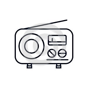 Radio icon vector. Radio wave illustration sign. Music symbol or logo.