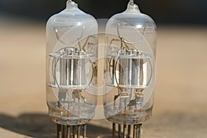 Radio lamp amplifier. Electronic vacuum tube.