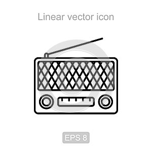 Radio. Linear icon.